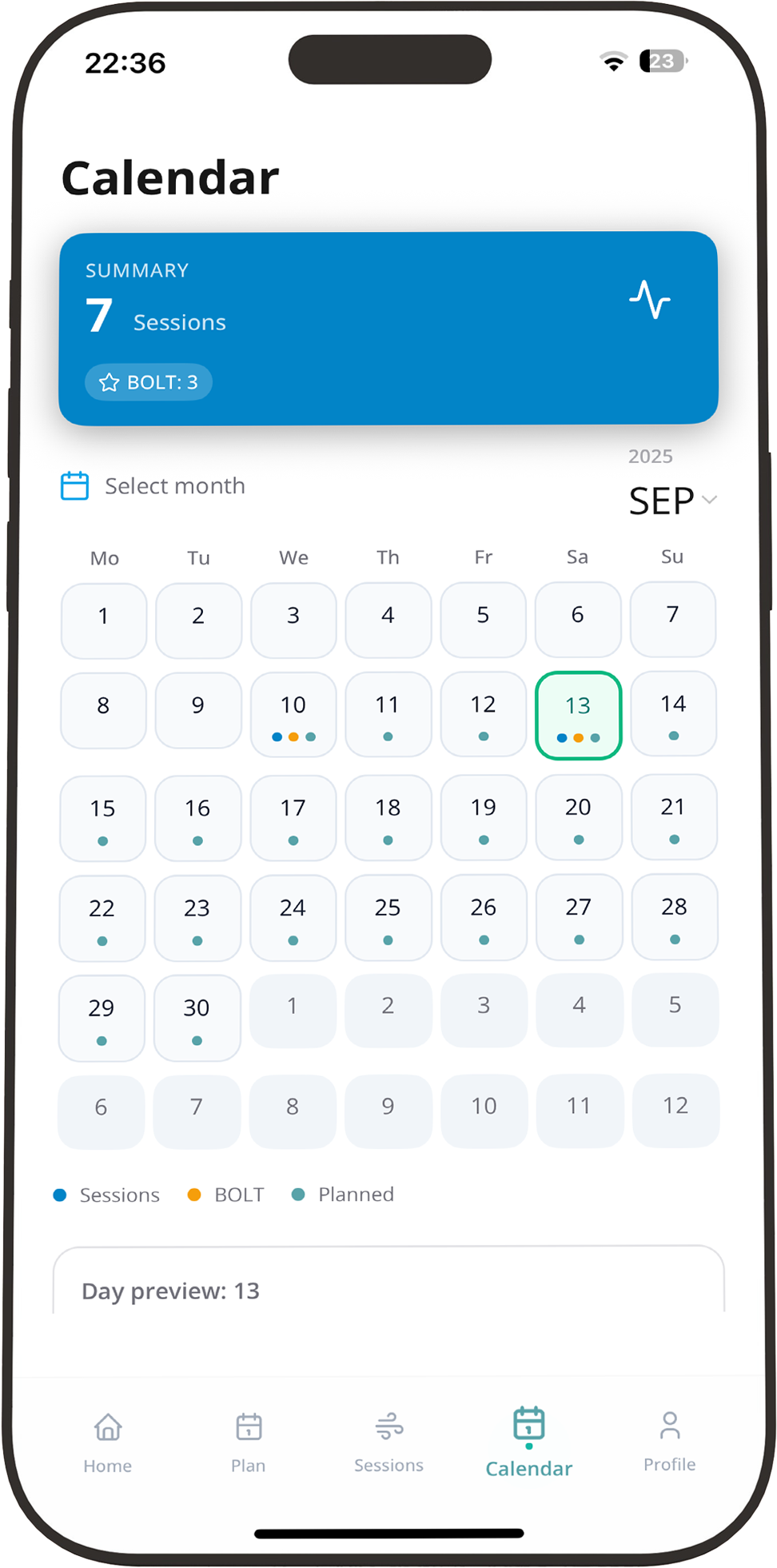 Calendar Screen